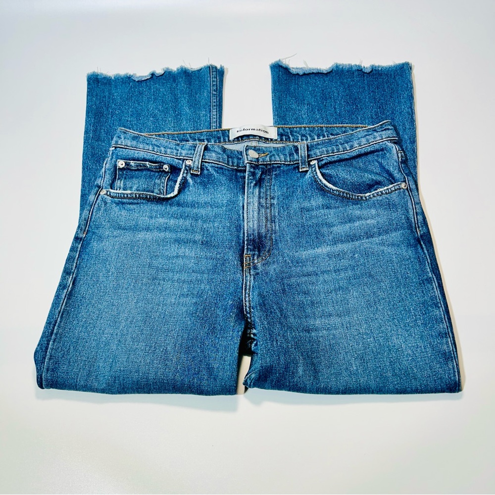 Reformation Blue Flare & Wide Leg Jeans
